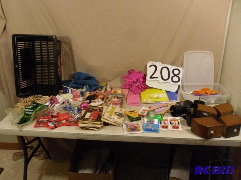 lot 208 image: Lot of Craft Items. Furniture Legs, Glue Stic...