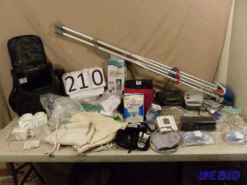 lot 210 image: Lot of Assorted Medical Items. Nebulizer Mach...