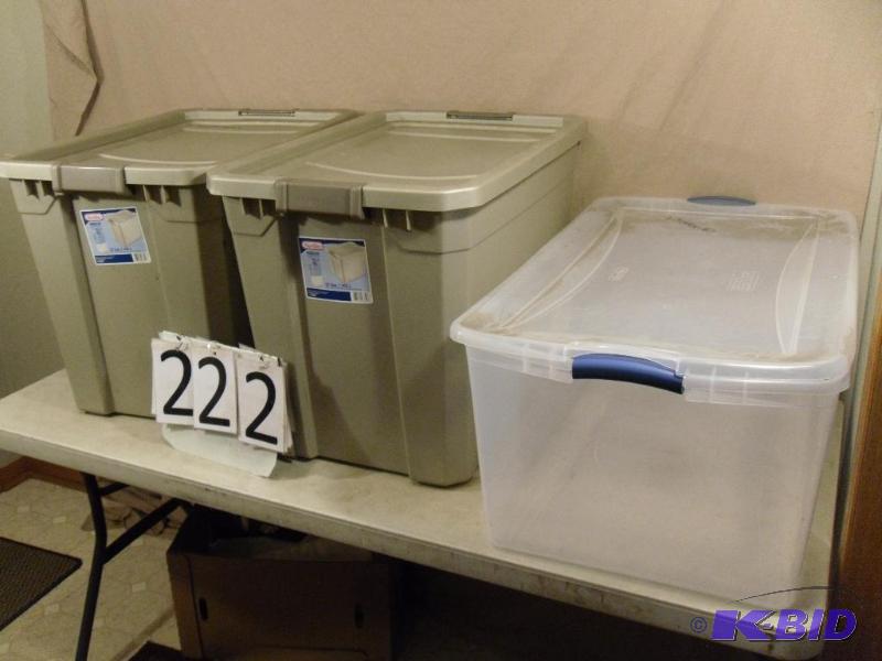 lot 222 image: 3 assorted totes. ...