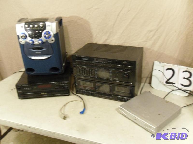 lot 23 image: Receiver, CD Player, Dvd Player, and Karaoke ...