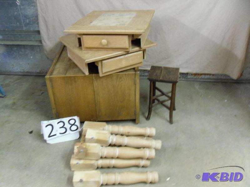 lot 238 image: Lot of furniture for refinishing andor repai...