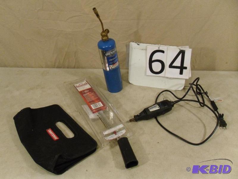 lot 65 image: New Craftsman Torque wrench, Dremel(works), b...