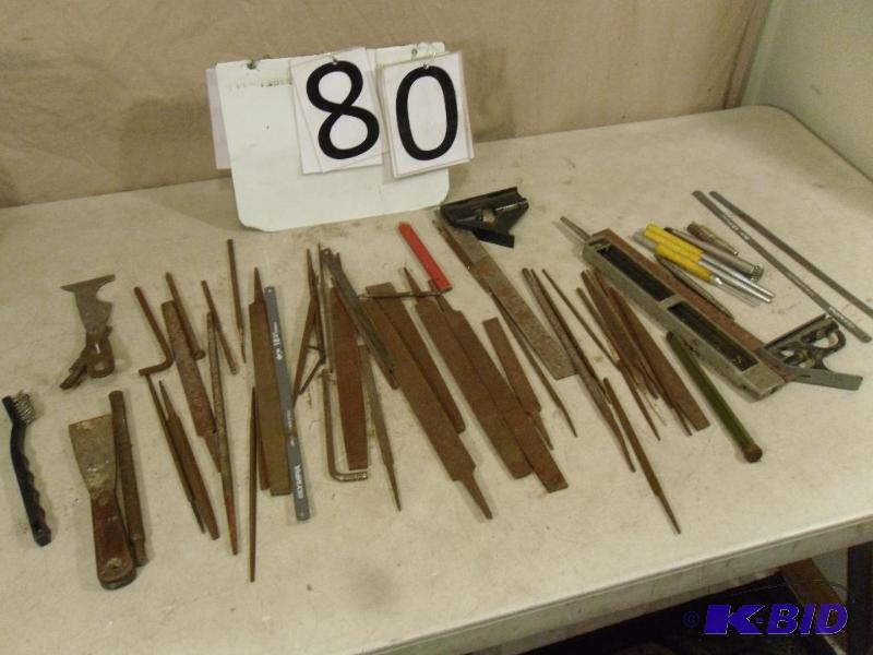 lot 80 image: Assorted files, punches, and more....