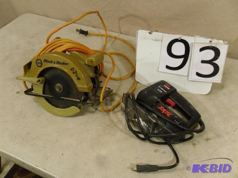 lot 93 image: Black and Decker circular saw and Skil&nbspj...