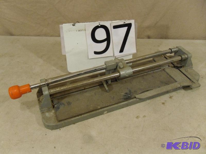 lot 97 image: Tile cutter. Looks like it will fit up to 16&...