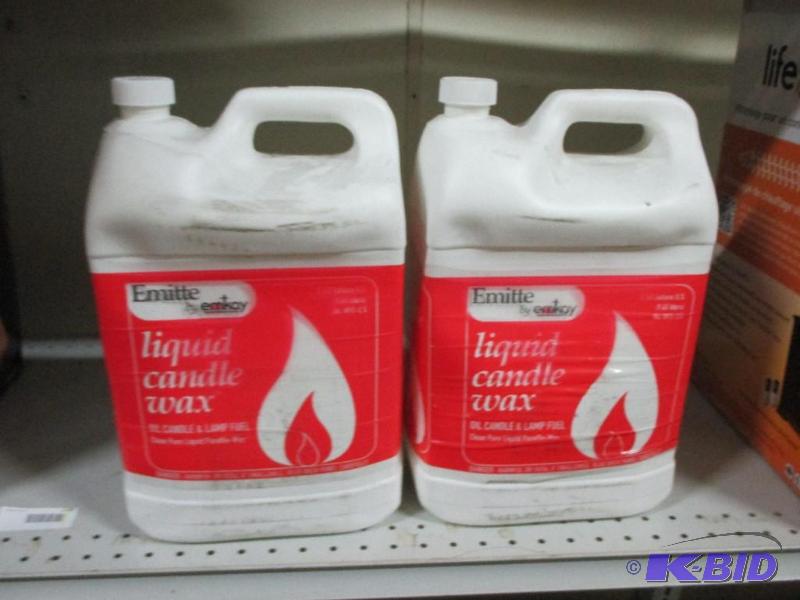 2 2.5 gallon jugs candle wax...