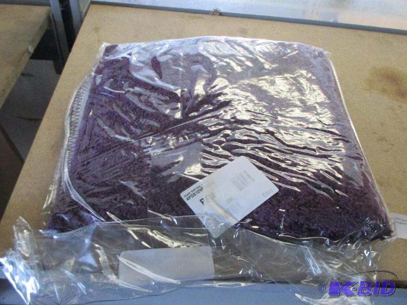 Purple bath rug...