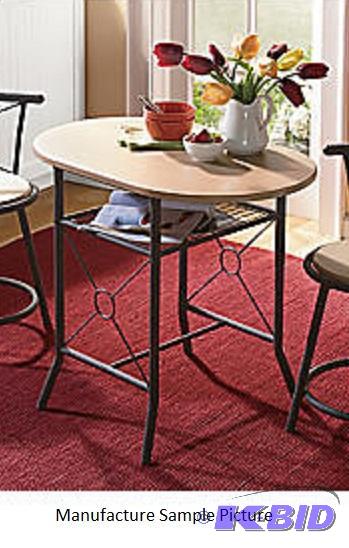 lot 103 image: Black and Pickled Oak Bistro Table -&nbspTab...