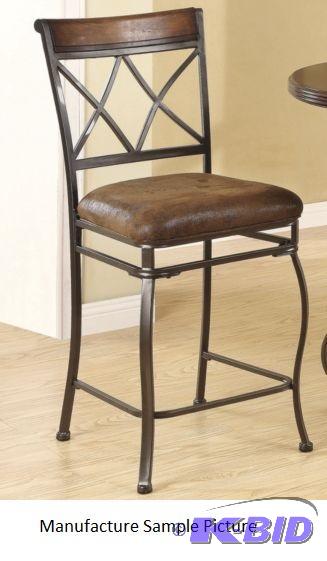 lot 105 image: Pair of Double X Counter Height Chairs - ...