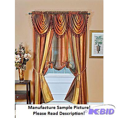 lot 122 image: Ombre Decorative Window Treatment - Sandstone...