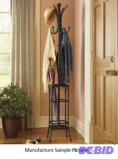 lot 133 image: Coat Rack -&nbspSturdy metal frame has textu...