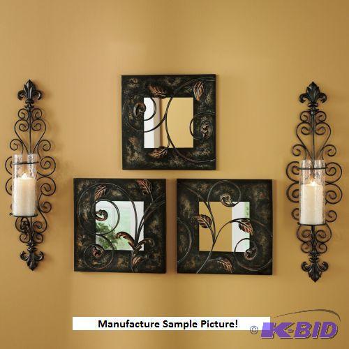 lot 145 image: Della Corte Wall Sconces -&nbspAntique gasli...
