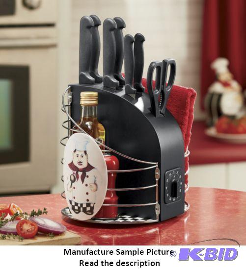 lot 159 image: Chef Knife Block Set - Black -&nbspThe 8-pie...