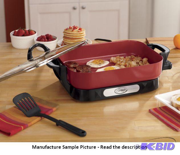 lot 165 image: Ginnys 6 Quart Electric Skillet - Red - ...