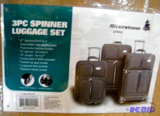 lot 177 image: Three Piece Spinner Luggage Set by Riverstone...