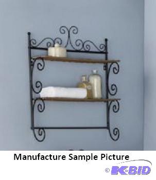 lot 188 image: Scroll Bath Wall Shelf -&nbsp20 14" w ...