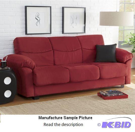 lot 2 image: Red Klik Klak Sofa - When your guests settle ...
