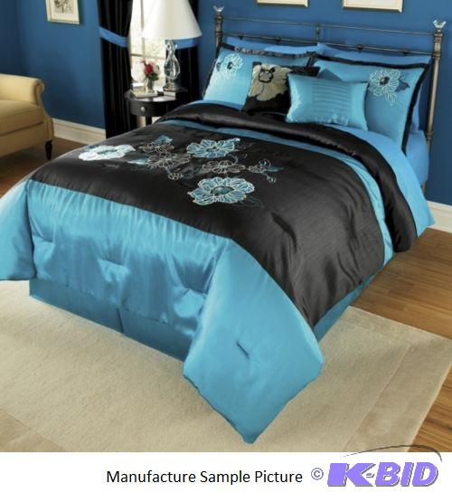 lot 54 image: Marianne Comforter Set - Queen -&nbspBlack a...
