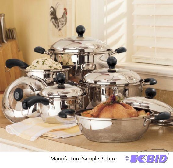 lot 56 image: Ginnys Portobello 10 Piece Cookware Set - Bla...