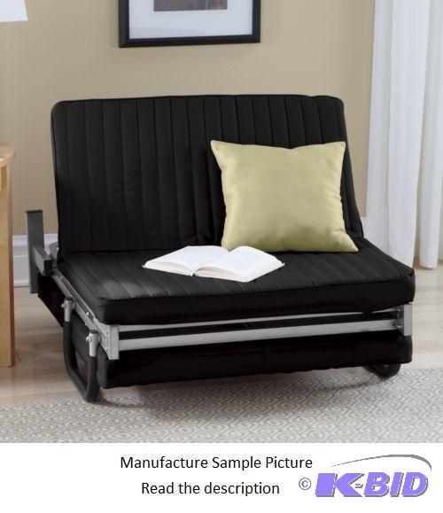 lot 6 image: Black and Silver Folding Bed - Create extra s...