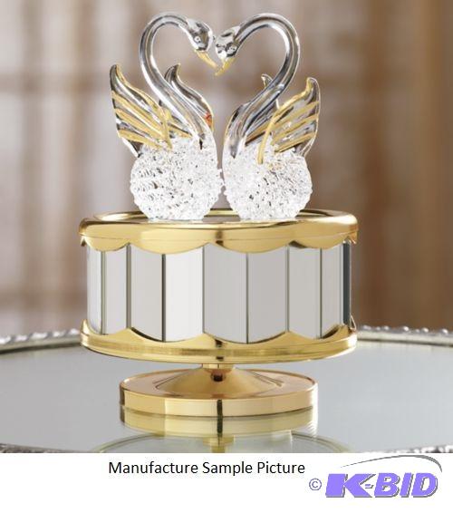 lot 68 image: Mirrored Music Box - Plays Swan Lake - Mirror...