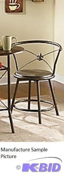 lot 78 image: Pair of Fleur De Lis Bistro Chairs - Chairs s...