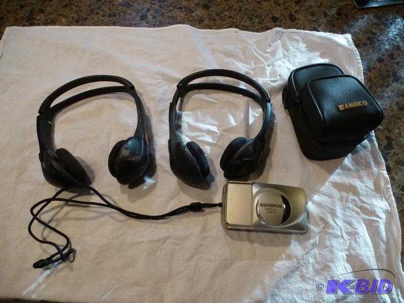 Olympus Camera with case. Head phones for GM ...