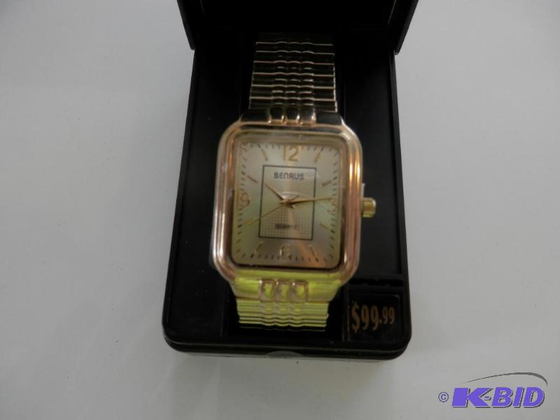New Mens BENRUS quartz watch valued at $99.99