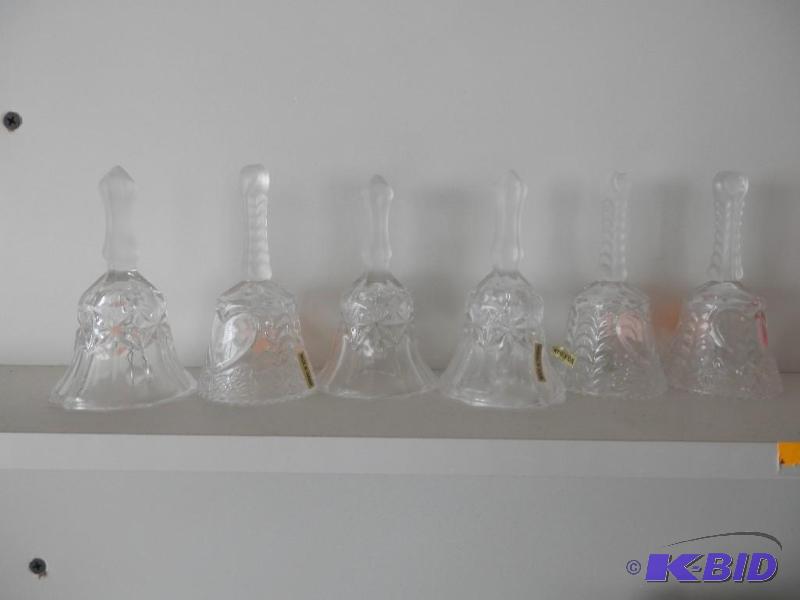 Lot of 6 glass bells for resale