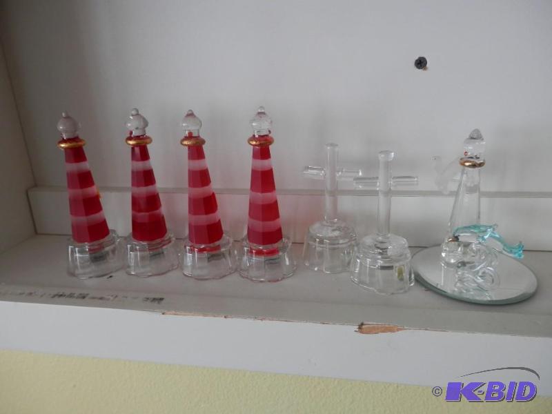 7 pieces of glass decorations for resale