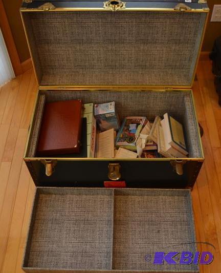 lot 104 image: Trunk with books Trunk   36x20x20" ...