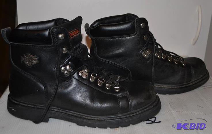 lot 131 image: Harley Davidson leather boots size 10.5...