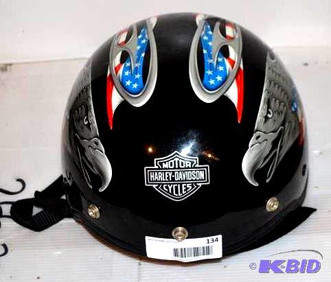 lot 134 image: Harley Davidson helmet made in Italy size XS ...