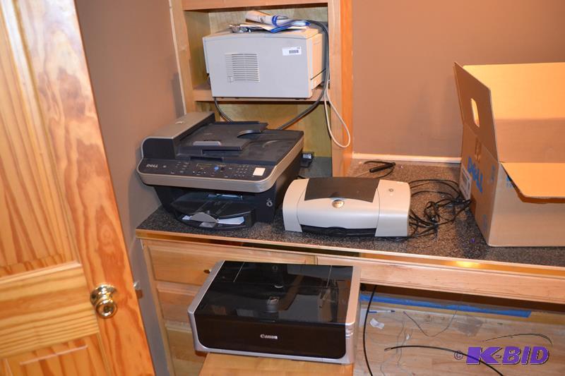 lot 155 image: 4 printers Dell 720 ink jet Dell 4409-odl HP ...