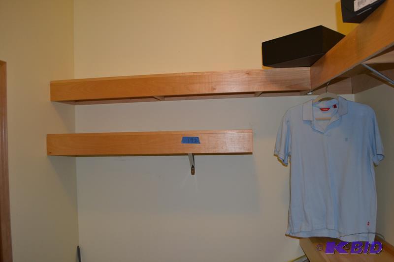 lot 192 image: Quality wood shelving and clothing bars The l...