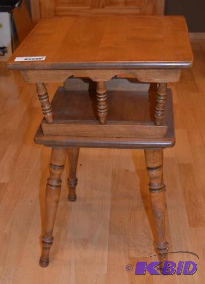 lot 38 image: Wooden Lamp table 16x16x24"...