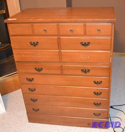 lot 41 image: Wooden dresser 35x44x19" Located on lowe...