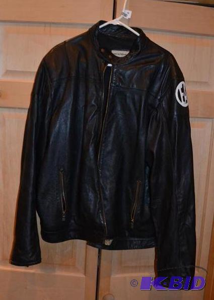 lot 95 image: Expensive Emporio Armani Leather jacket made ...