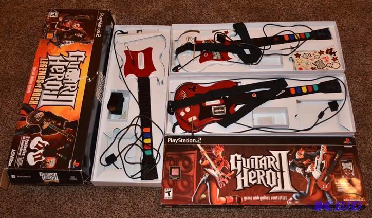 lot 15 image: Guitar Hero II & Guitar Hero III - 3 guit...