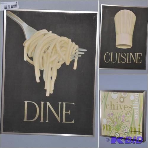 lot 3 image: Set of three kitchen pictures Dine  - &n...
