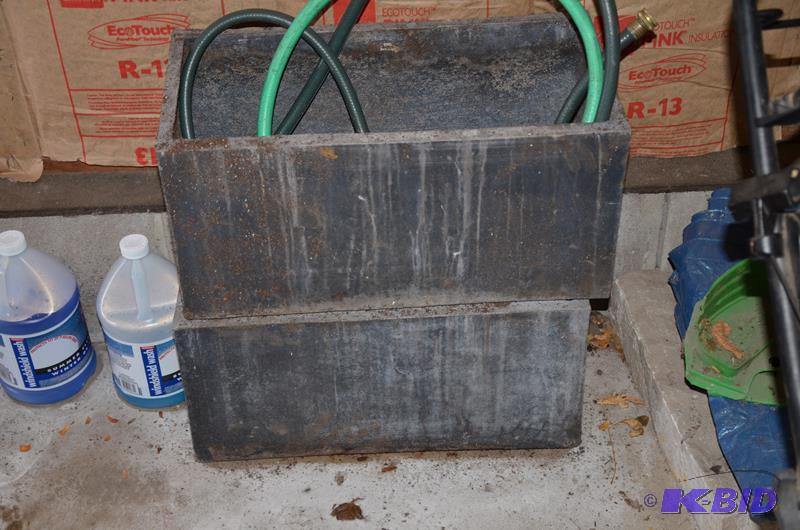 lot 35 image: Two wood planter boxes 24x12x12"...