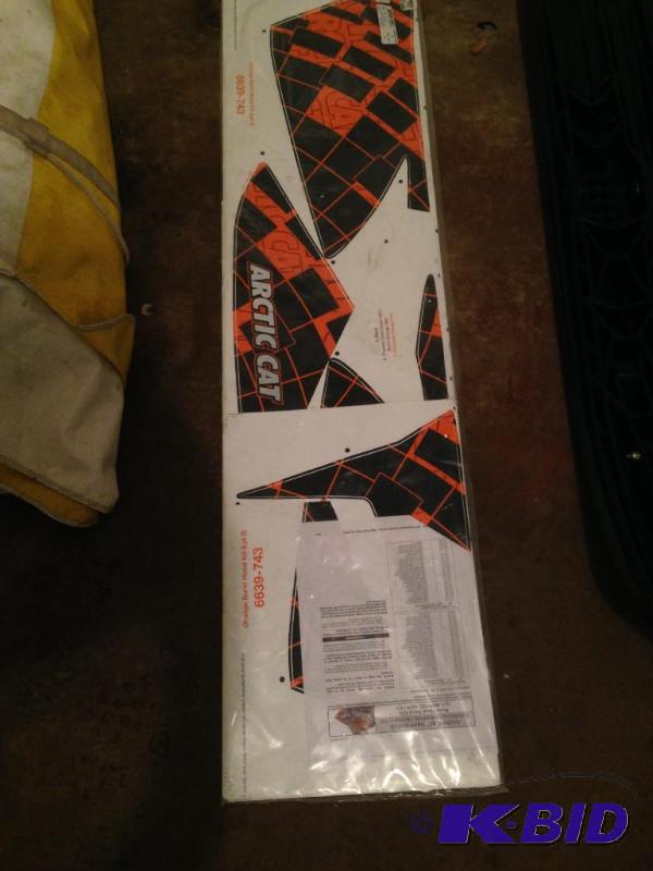 lot 2 image: Decal Kit Arctic Cat OrangeBlack &quotOran...