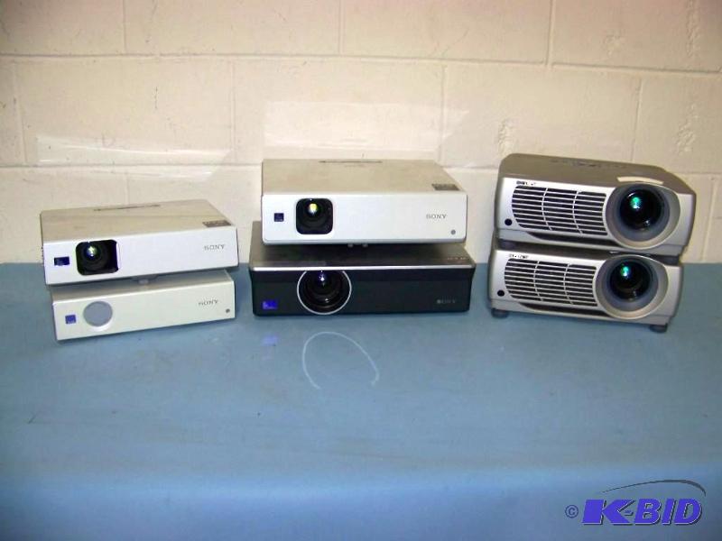 lot 54 image: (6) Sony, LCD, Computer and Video  Home Theater Projectors