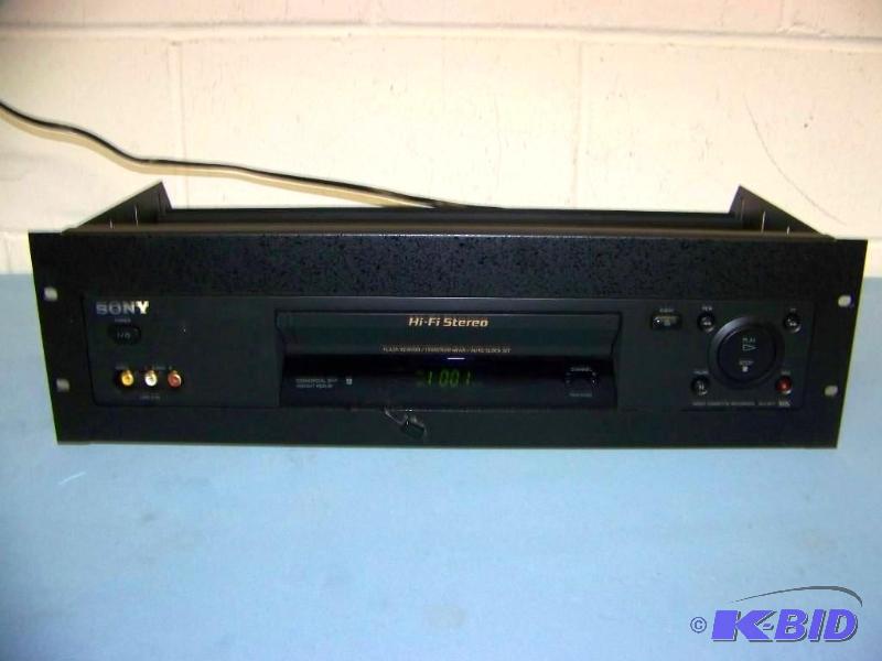 lot 72 image: Sony, Video Cassette RecorderPlayer (VCR) in Middle Atlantic Rack Shelf
