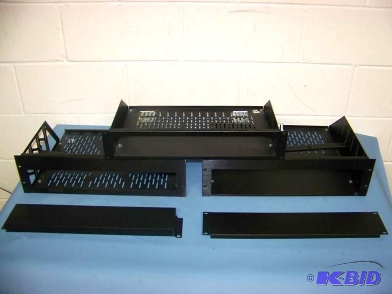 lot 86 image: (3) Middle Atlantic, Rack Shelves and (2) Middle Atlantic Rack Plates
