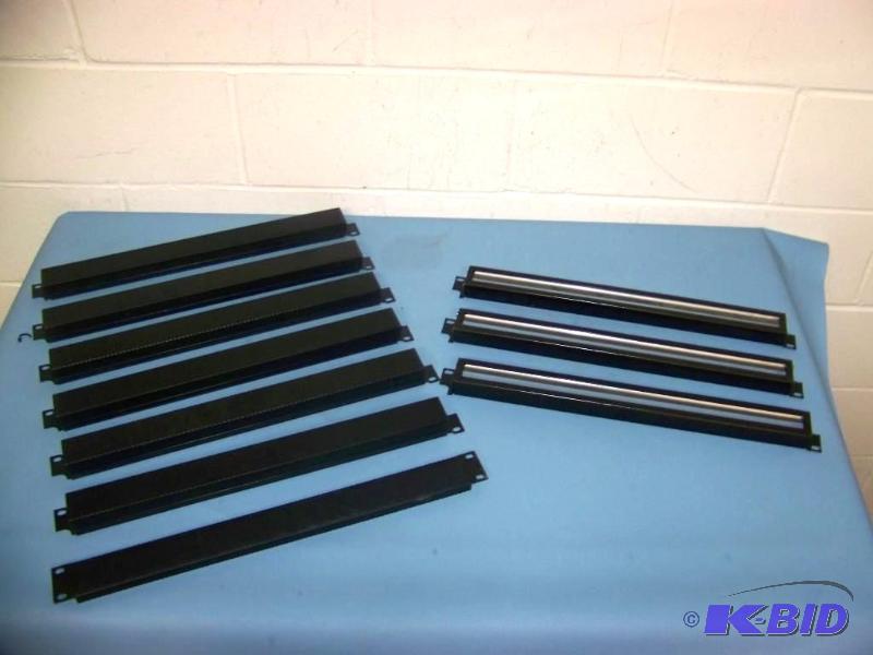 lot 87 image: (7) Middle Atlantic, Vented Rack Plates and (3) Middle Atlantic, Clear View Rack Plates