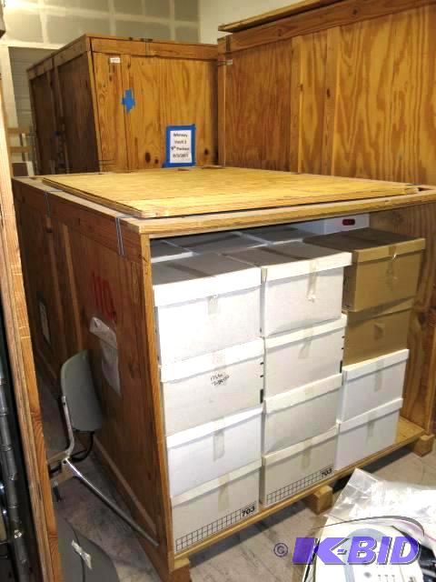 lot 93 image: (5) Heavy Duty, Wood, Storage Crates