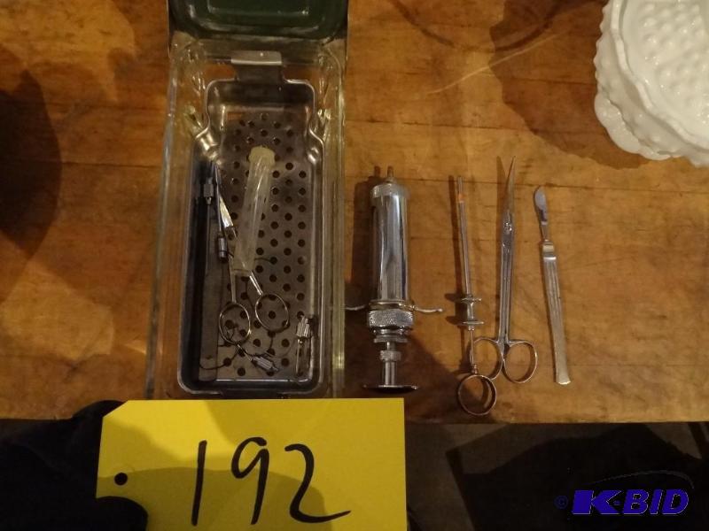 Lot of Old Veterinary Equipment