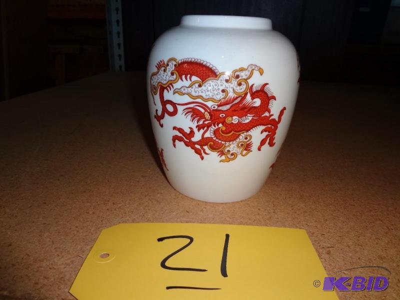 English Pottery Dragon Vase