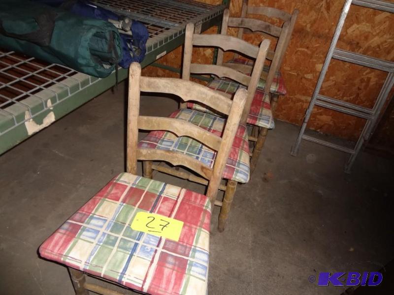 Four Old Oak Chairs